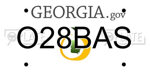 O28BAS Georgia License Plate