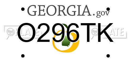 O296TK Georgia License Plate