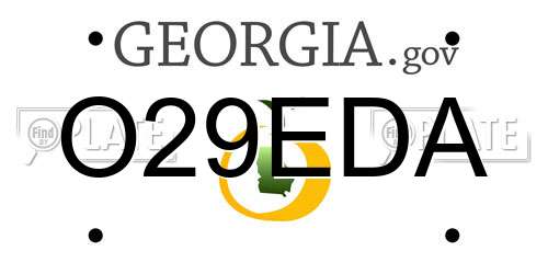 O29EDA Georgia License Plate