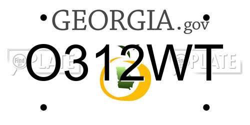 O312WT Georgia License Plate