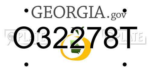 O32278T Georgia License Plate
