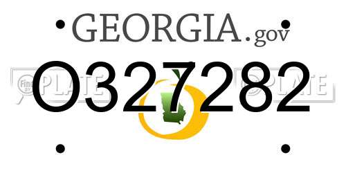 O327282 Georgia License Plate