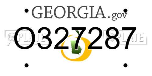 O327287 Georgia License Plate