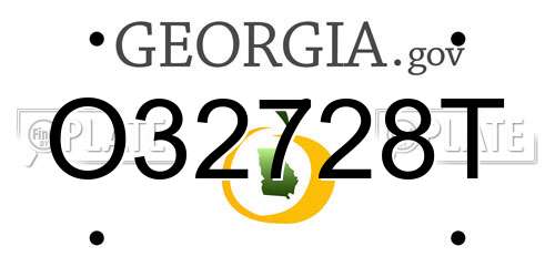 O32728T Georgia License Plate