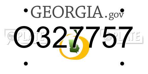 O327757 Georgia License Plate