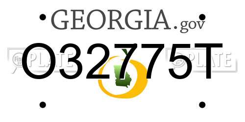 O32775T Georgia License Plate