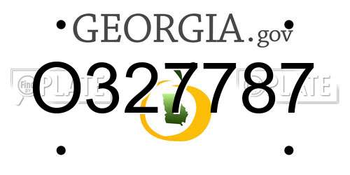 O327787 Georgia License Plate