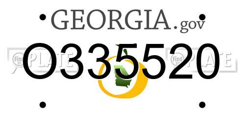 O335520 Georgia License Plate