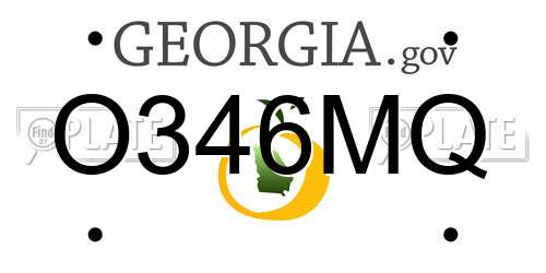 O346MQ Georgia License Plate