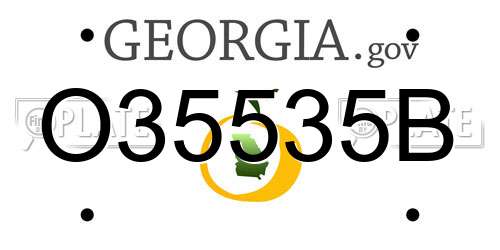 O35535B Georgia License Plate