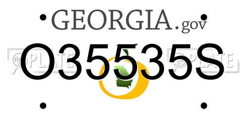 O35535S Georgia License Plate