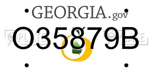 O35879B Georgia License Plate