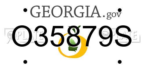 O35879S Georgia License Plate