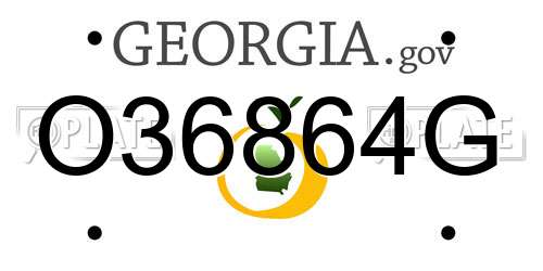 O36864G Georgia License Plate