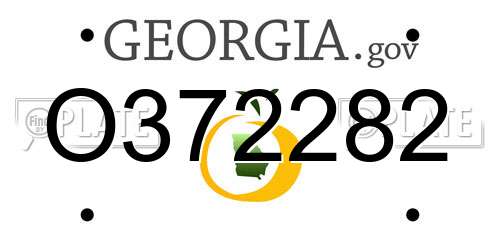 O372282 Georgia License Plate