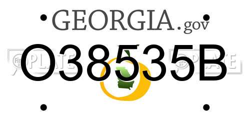O38535B Georgia License Plate