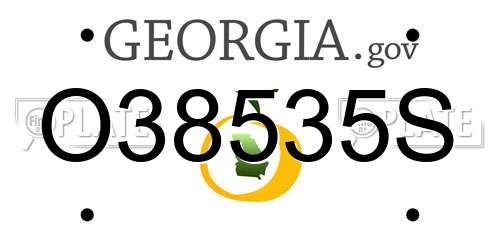 O38535S Georgia License Plate