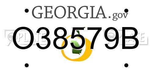 O38579B Georgia License Plate