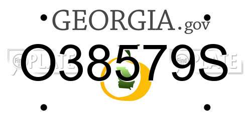 O38579S Georgia License Plate