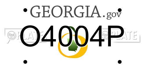 O4004P Georgia License Plate