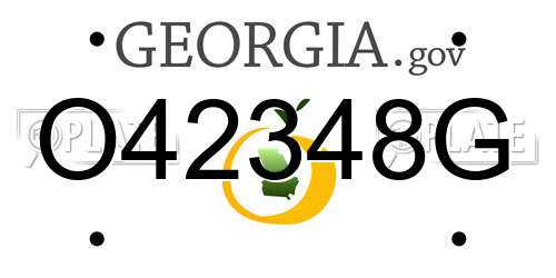 O42348G Georgia License Plate
