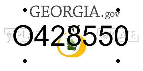 O428550 Georgia License Plate