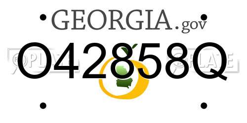 O42858Q Georgia License Plate