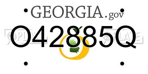 O42885Q Georgia License Plate