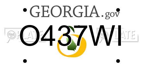 O437WI Georgia License Plate