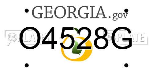 O4528G Georgia License Plate
