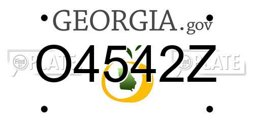 O4542Z Georgia License Plate