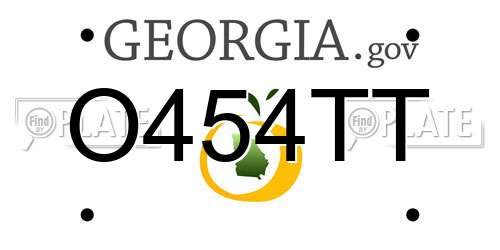 O454TT Georgia License Plate