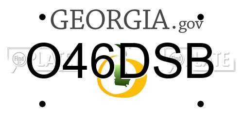 O46DSB Georgia License Plate