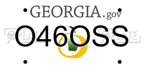 O46OSS Georgia License Plate