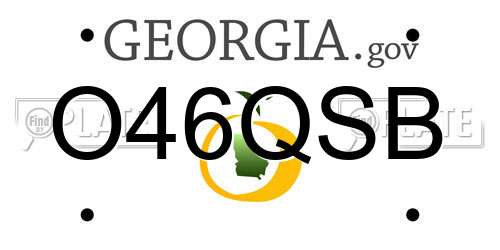 O46QSB Georgia License Plate
