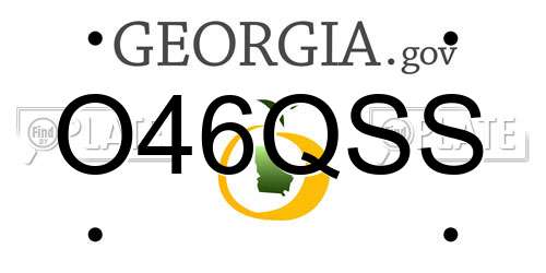 O46QSS Georgia License Plate