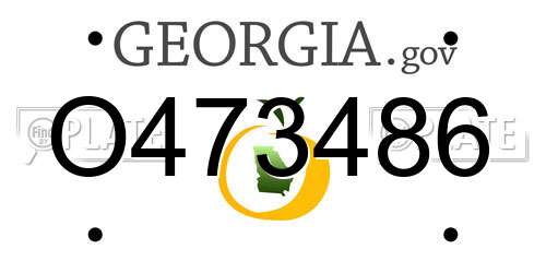 O473486 Georgia License Plate