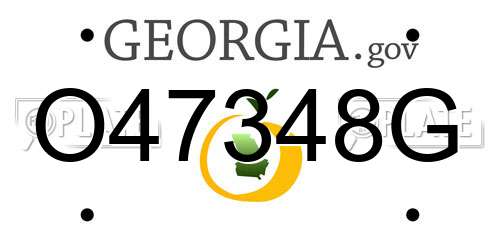 O47348G Georgia License Plate
