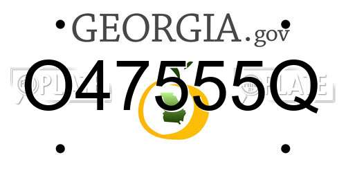O47555Q Georgia License Plate