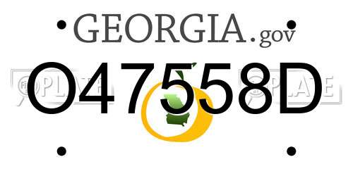 O47558D Georgia License Plate