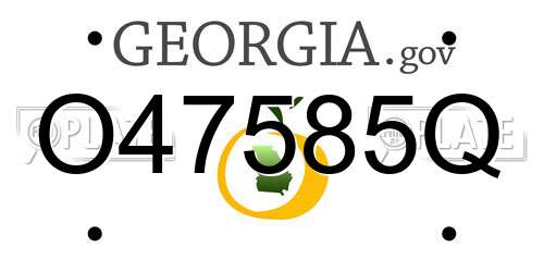O47585Q Georgia License Plate
