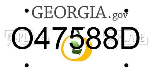 O47588D Georgia License Plate