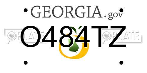 O484TZ Georgia License Plate