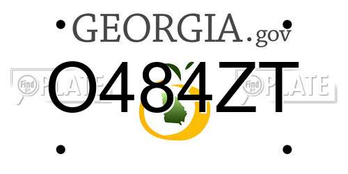 O484ZT Georgia License Plate