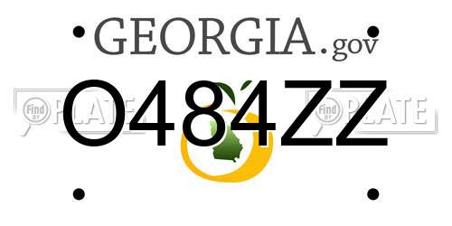 O484ZZ Georgia License Plate