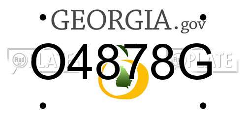 O4878G Georgia License Plate
