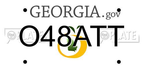 O48ATT Georgia License Plate