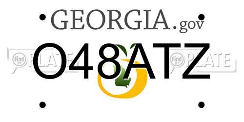 O48ATZ Georgia License Plate
