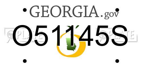 O51145S Georgia License Plate