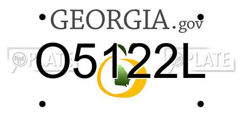 O5122L Georgia License Plate